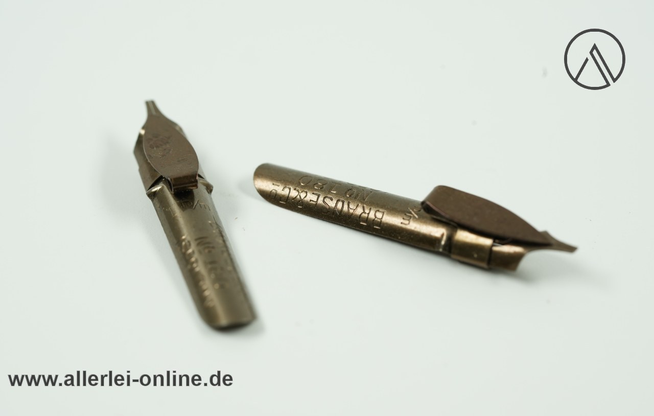 Brause Iserlohn 180 Bandzugfeder 1mm - 1/4 Gros | 12 Stück Vintage Kalligrafie Bandzugfedern Brause Iserlohn 180 Bandzugfeder 1mm - 1/4 Gros | 12 Stück Vintage Kalligrafie Bandzugfedern