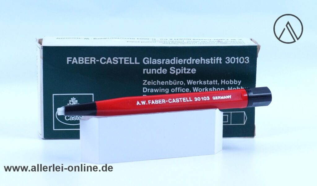 Faber-Castell 30103 Drehstift | Vintage A.W. Faber Castell Glasradierer ,rot