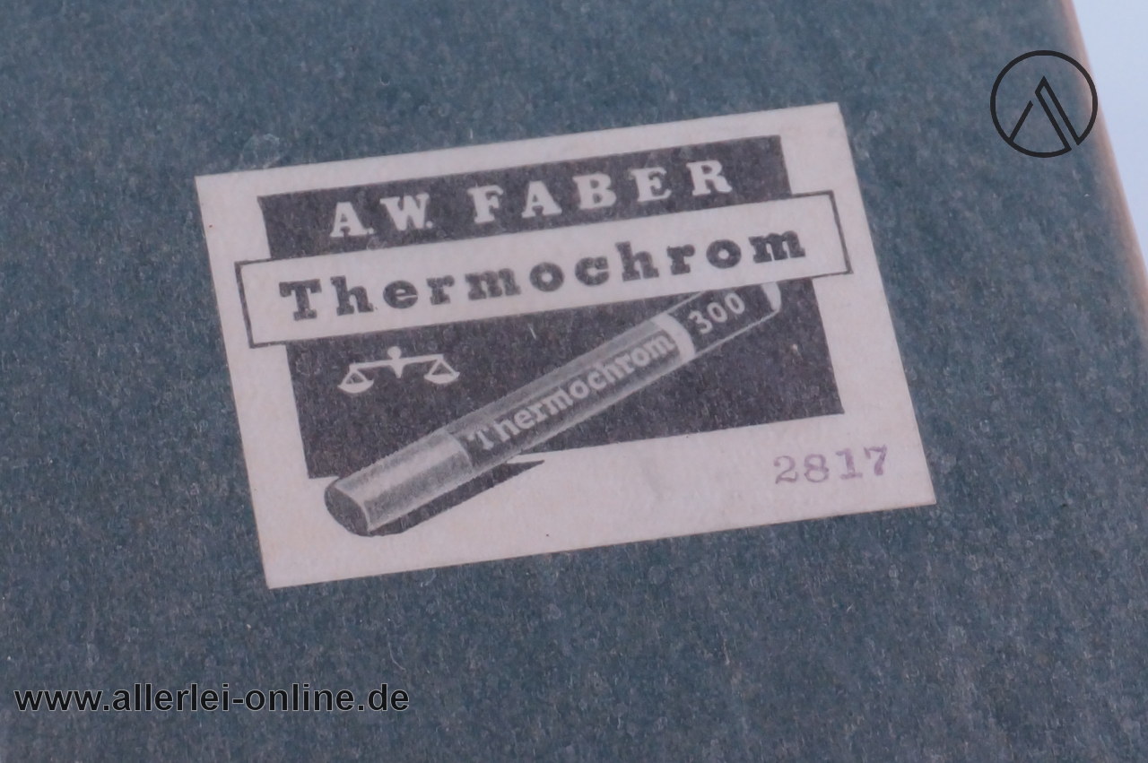 Faber-Castell Thermochrom Temperatur Messstifte | Vintage A.W. Faber Castell 2817 | unbenutzt in Originalverpackung Faber-Castell Thermochrom Temperatur Messstifte | Vintage A.W. Faber Castell 2817 | unbenutzt in Originalverpackung