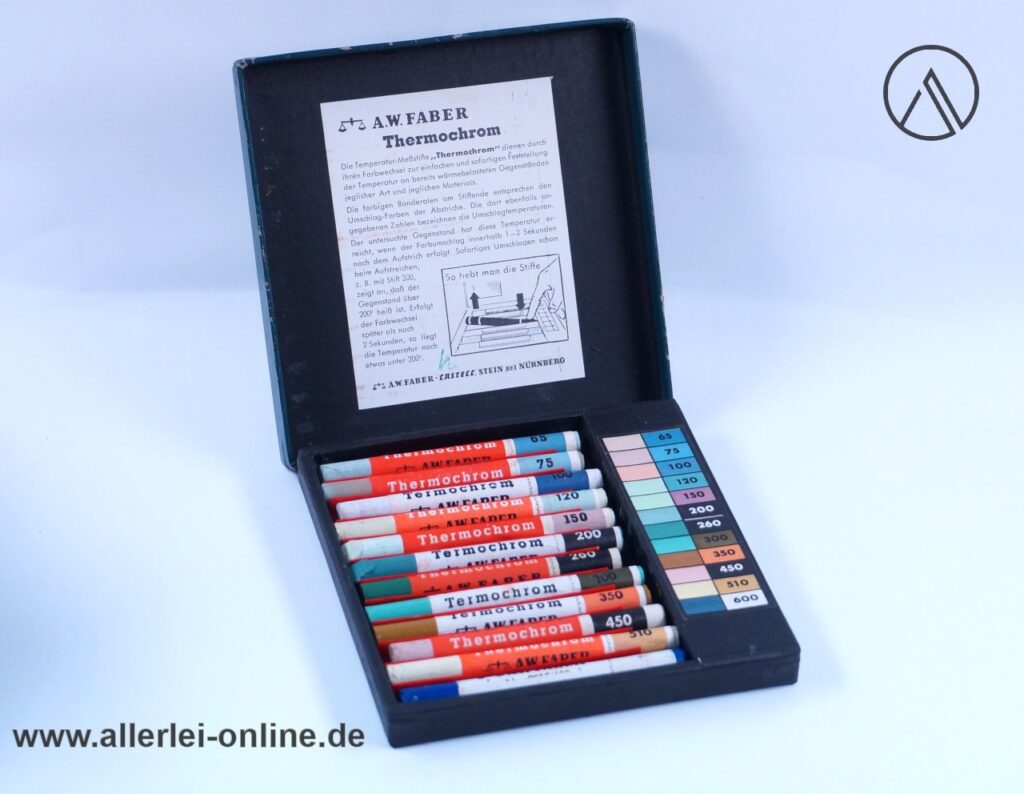 Faber-Castell Thermochrom Temperaturmessstifte | Vintage A.W. Faber Castell 2817 mit Originalkarton
