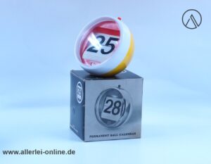 Vintage Space Age Ball Kalender | Click A Date Calendar | ewiger Kalender | Endlos Kalender mit OVP
