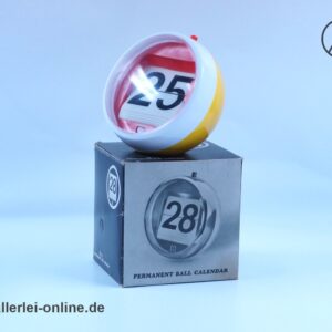 Vintage Space Age Ball Kalender | Click A Date Calendar | ewiger Kalender | Endlos Kalender mit OVP