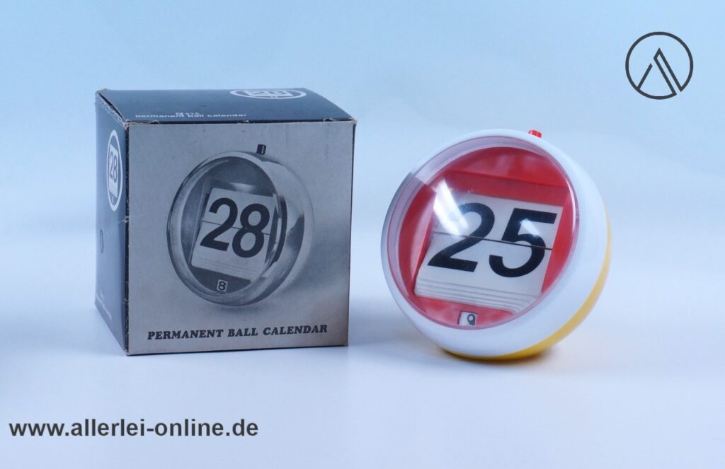 Space Age Ball Kalender | Click A Date Calendar | ewiger Kalender | Endlos Kalender mit OVP