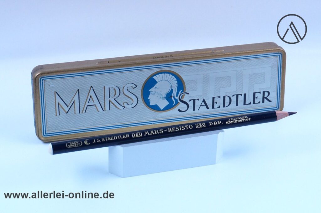 Staedtler Mars-Resisto 2954 violett | 12 Stück J.S. Staedtler Mars Resisto DRP | Feinster Kopierstift | unbenutzt mit Blechdose