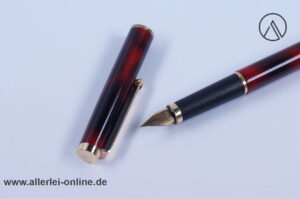 rOtring Füller Füllhalter ,rot-marmoriert | Vintage Fountain Pen ,red-marble mit Etui