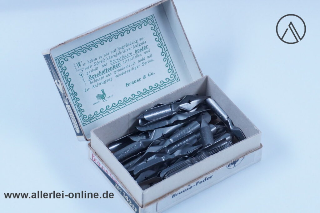 Brause & Co Iserlohn 1/2 Gros No. 143 EF | 56 Stück Brause-Federn mit Originalschachtel