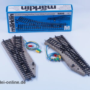 Märklin H0 | Märklin M-Gleis 5202 | elektromagnetisches Weichenpaar links/rechts mit OVP