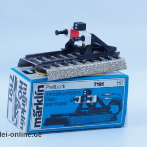 Märklin H0 | Märklin M-Gleis 7191 | Prellbock mit beleuchtetem Gleissperrsignal mit OVP