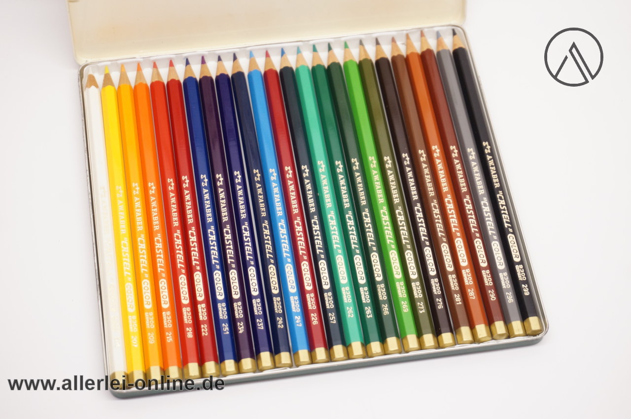 24 Stück Vintage A.W.Faber Castell Color 9300 Farbstifte | unbenutzt mit Metalletui 24 Stück Vintage A.W.Faber Castell Color 9300 Farbstifte | unbenutzt mit Metalletui