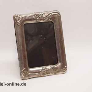 Bilderrahmen | Fotorahmen mit Verzierung im Jugendstil,versilbert | 18 x 23 cm