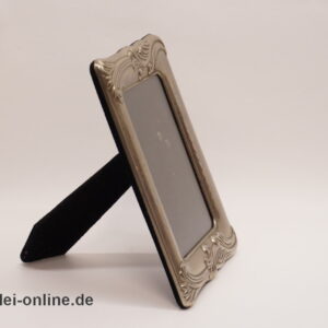 Bilderrahmen | Fotorahmen mit Verzierung im Jugendstil ,versilbert