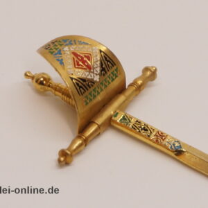 Toledo Spanien Schwert Brieföffner | Miniatur Degen | Vintage 60-70er Jahre mit Originalkarton