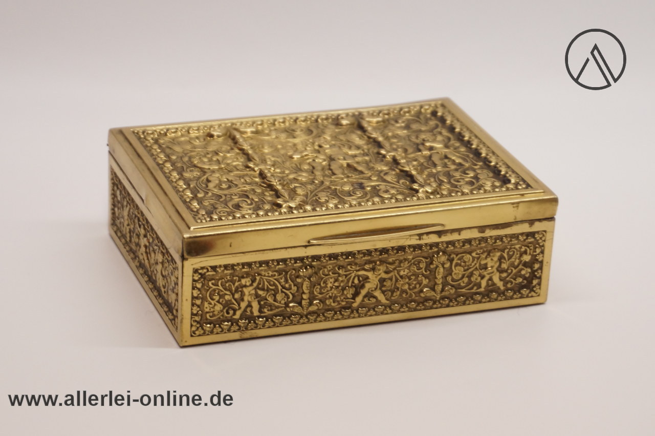 Erhard und Söhne | Messing Schatulle | Zigaretten Deckeldose mit Putten | Vintage 60-70er Jahre Erhard und Söhne | Messing Schatulle | Zigaretten Deckeldose mit Putten | Vintage 60-70er Jahre