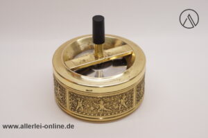 Erhard und Söhne | Messing Aschenbecher | Drehaschenbecher | Vintage Ashtray 60-70er Jahre mit Putti Motiv