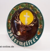 Jägermeister Keramik Wandteller | Manufaktur Ransbach Keramik (Westerwald) | Vintage 50-60er Jahre