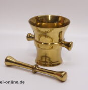 Messing Apotheken Pistill Mörser mit Stößel | Alter Apothekermörser / Kräutermörser