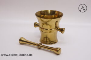 Messing Apotheken Pistill Mörser mit Stößel | Alter Apothekermörser / Kräutermörser
