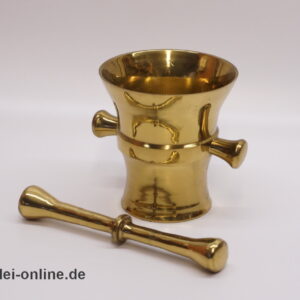 Messing Apotheken Pistill Mörser mit Stößel | Alter Apothekermörser / Kräutermörser