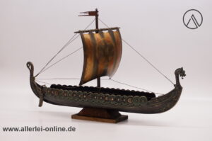 EDWARD AAGAARD Wikinger Schiff | Vintage Bronze / Messing Wikingerschiff für Iron Art Copenhagen Denmark