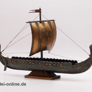 EDWARD AAGAARD Wikinger Schiff - 43 cm | Vintage Bronze / Messing Wikingerschiff für Iron Art Copenhagen Denmark