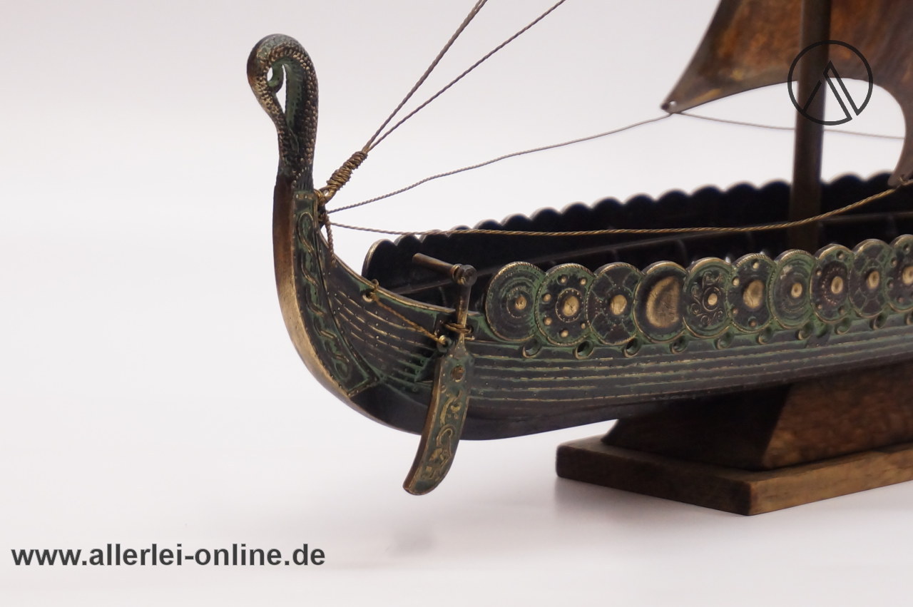 EDWARD AAGAARD Wikinger Drachenschiff | Vintage Bronze - Messing Wikingerschiff für Iron Art Copenhagen Dänemark EDWARD AAGAARD Wikinger Drachenschiff | Vintage Bronze - Messing Wikingerschiff für Iron Art Copenhagen Dänemark