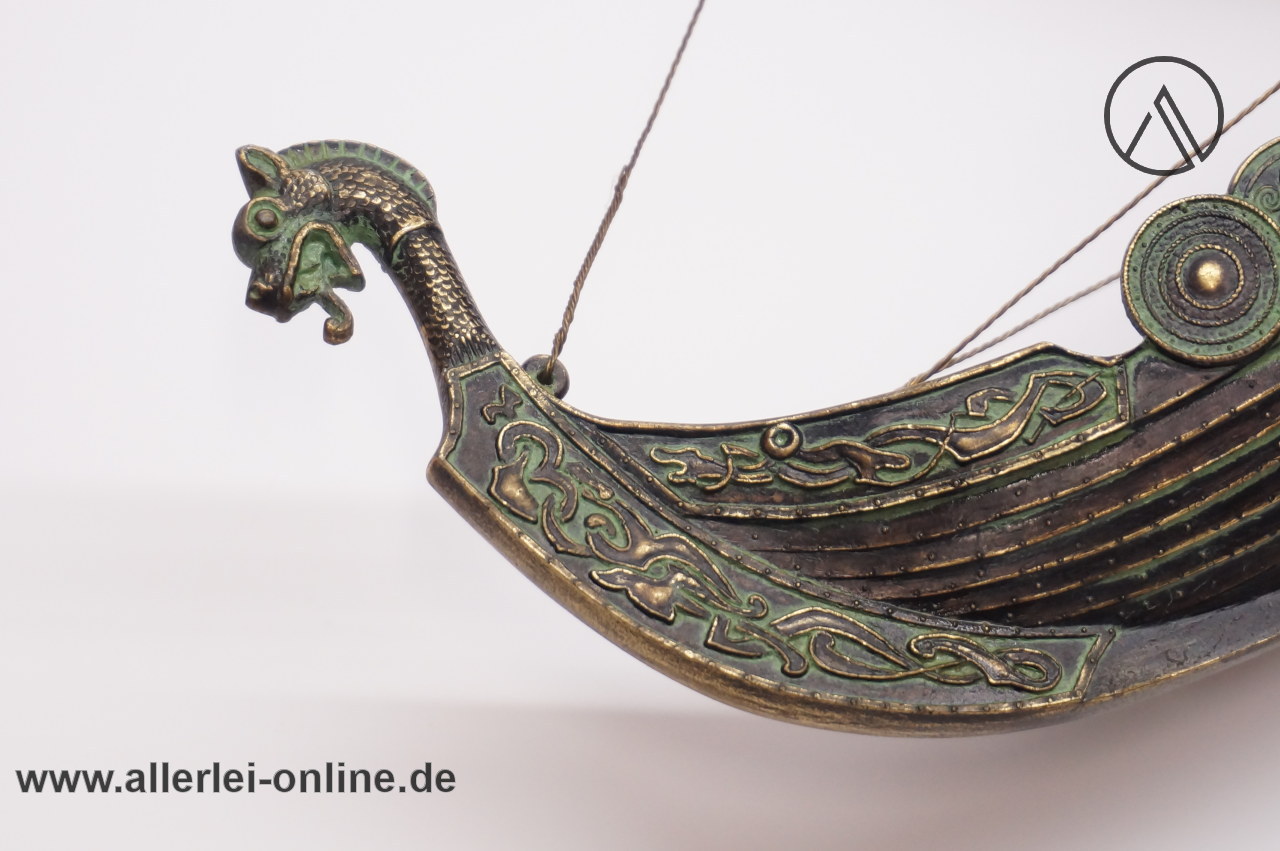 EDWARD AAGAARD Wikinger Drachenschiff | Vintage Bronze Wikingerschiff für Iron Art Kopenhagen Denmark EDWARD AAGAARD Wikinger Drachenschiff | Vintage Bronze Wikingerschiff für Iron Art Kopenhagen Denmark