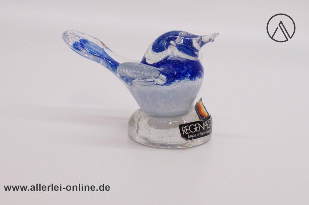 ALWE - Regenhütte Glas Vogel | Miniatur Glasvogel | Glaskunst Skulptur