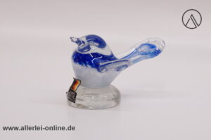 ALWE - Regenhütte Glas Vogel Briefbeschwerer | Miniatur Glasvogel | Glaskunst Skulptur