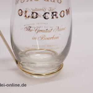 OLD CROW Kentucky Bourbon Whisky Glaskrug | Vintage Glas Krug