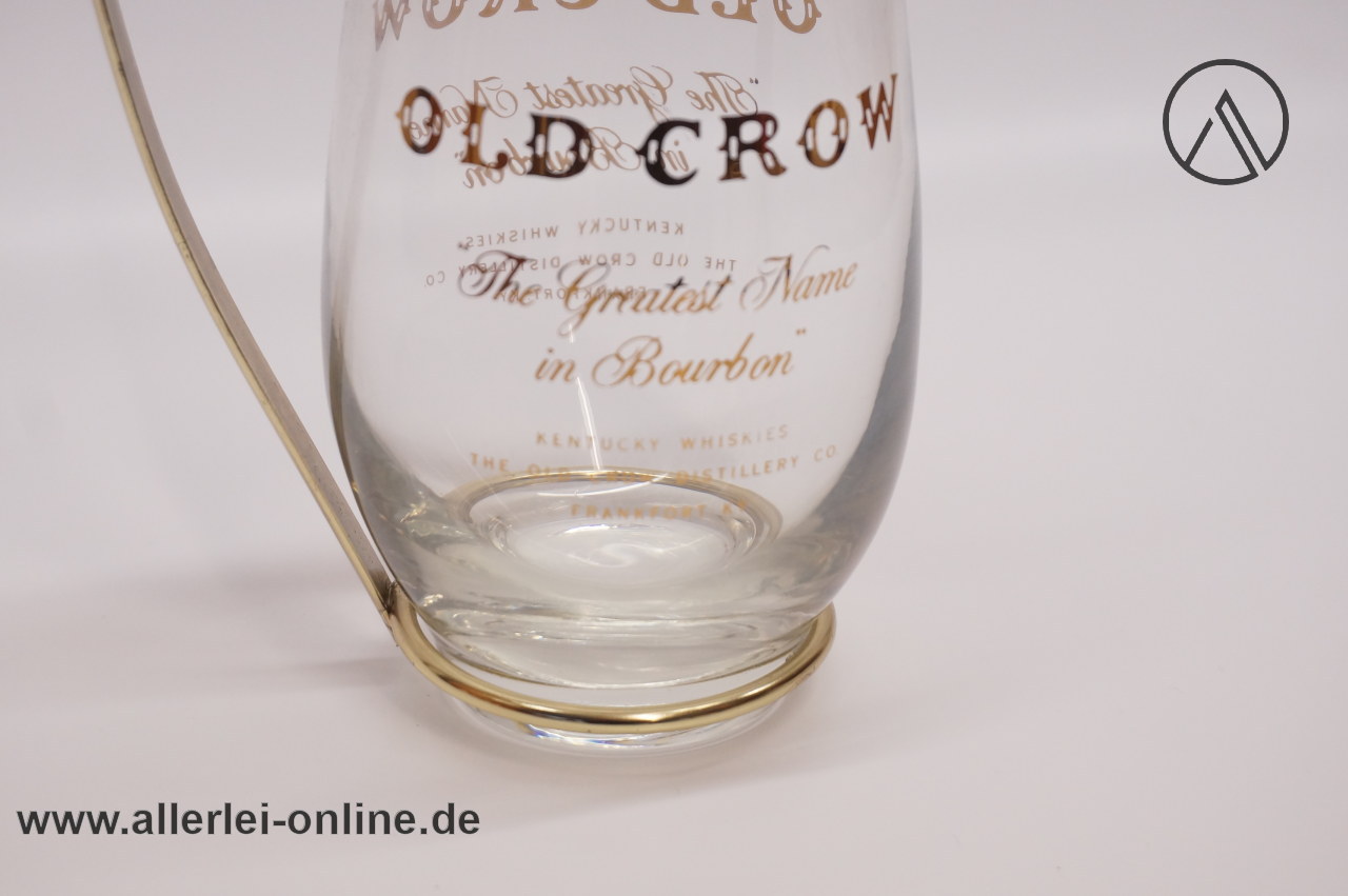 OLD CROW Kentucky Bourbon Whisky Glaskrug | Vintage Glas Krug OLD CROW Kentucky Bourbon Whisky Glaskrug | Vintage Glas Krug