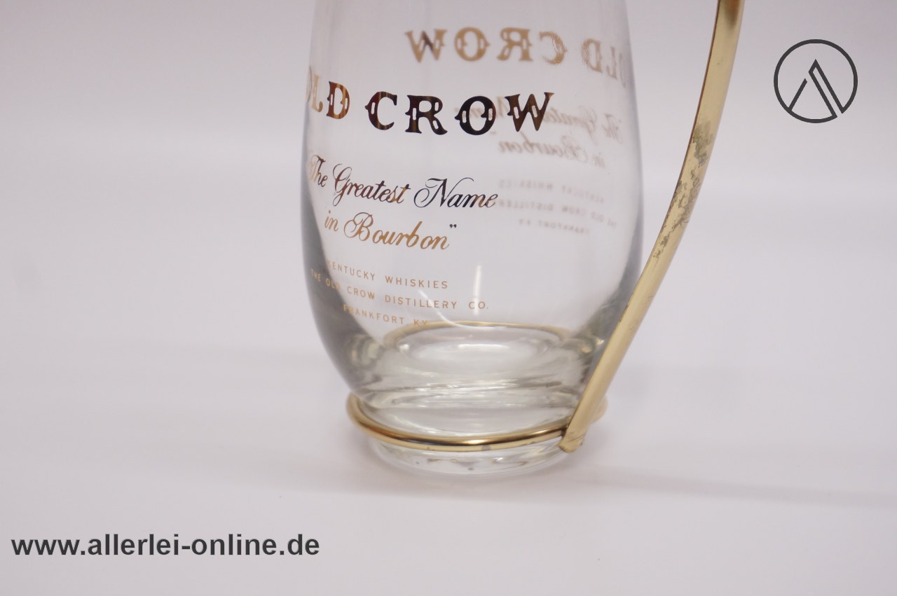 OLD CROW Kentucky Bourbon Whisky Glaskrug | Vintage 50er Jahre Glas Krug OLD CROW Kentucky Bourbon Whisky Glaskrug | Vintage 50er Jahre Glas Krug