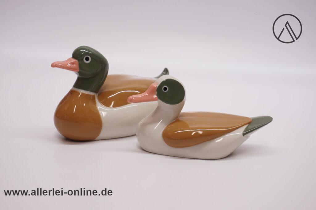 Porzellan Enten Paar | Vintage Enten Porzellanfiguren | Clean - Made in Spain