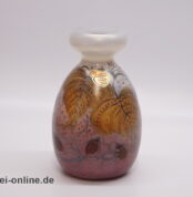 Joska Waldglashütte Bodenmais Glas Vase | Blumenvase | Handbemalt mit Libelle und Blattwerk | 17,5 cm