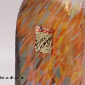 Joska Studio Design | Joska Waldglashütte Bodenmais Glas Vase | Irisierende Blumenvase | 17,5 cm