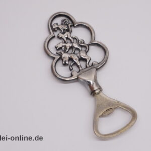 Bremer Stadtmusikanten Flaschenöffner ,versilbert | Vintage Pfeilring Solingen Öffner 7355