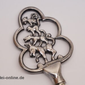 Die Bremer Stadtmusikanten Flaschenöffner ,versilbert | Vintage Pfeilring Solingen Öffner 7355