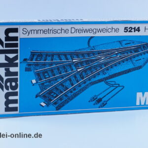 Märklin H0 | Märklin M-Gleis 5214 | Symmetrische Dreiwegeweiche | Elektrische Weiche mit OVP