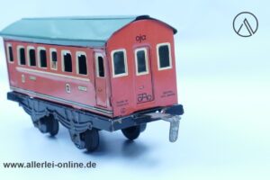 Oja Spur 0 Personenwagen 1-2 Klasse | Made in Germany | Altes Blechspielzeug Blecheisenbahn