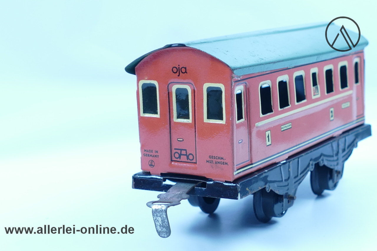 Oja Spur 0 Personenwagen | Made in Germany | Altes Blechspielzeug Blecheisenbahn Oja Spur 0 Personenwagen | Made in Germany | Altes Blechspielzeug Blecheisenbahn