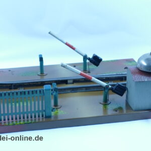 Märklin Spur 0 | Bahnübergang mit Uhrwerk Glocke | Läutewerk | Vorkrieg Blech Gebäude / Blechspielzeug Antikspielzeug