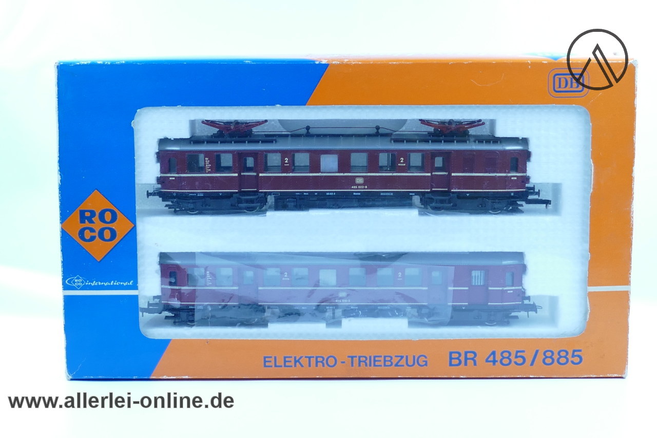 Roco 04148 A | H0 Elektro-Triebzug BR 485/885 | E-Triebwagen 485 022-8 mit Beiwagen 885 615-2 der DB | DC Gleichstrom Triebzug mit OVP Roco 04148 A | H0 Elektro-Triebzug BR 485/885 | E-Triebwagen 485 022-8 mit Beiwagen 885 615-2 der DB | DC Gleichstrom Triebzug mit OVP