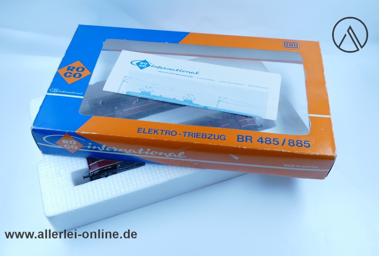 Roco 04148 A | H0 Elektro-Triebzug BR 485/885 | DC Gleichstrom Triebzug mit Originalkarton Roco 04148 A | H0 Elektro-Triebzug BR 485/885 | DC Gleichstrom Triebzug mit Originalkarton