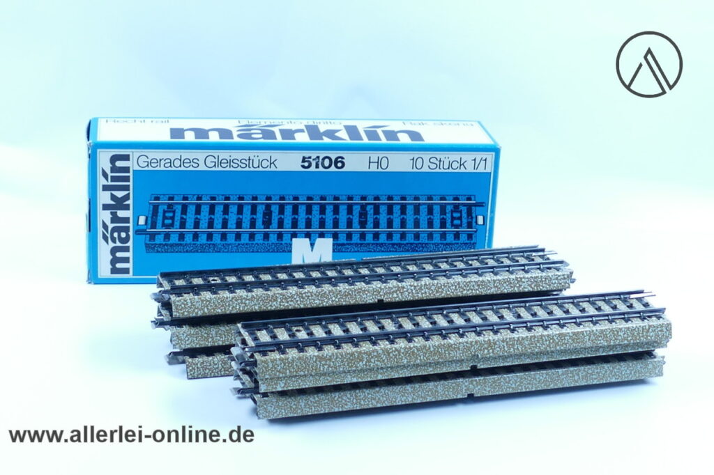 Märklin H0 | Märklin M-Gleis 5106 | 10 Stück gerades Gleisstück 180mm mit Originalverpackung