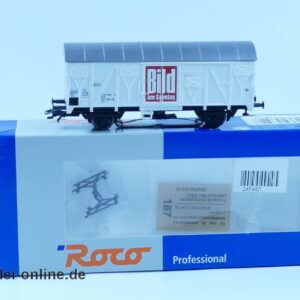 Roco H0 | Bild am Sonntag - Schlußwagen mit LED Licht | 2-Achs AC Güterwagen mit EVP