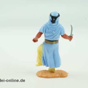 Timpo Toys Araber | Araber mit Dolch hellblau | Vintage Timpo Toys Steckfigur hinten