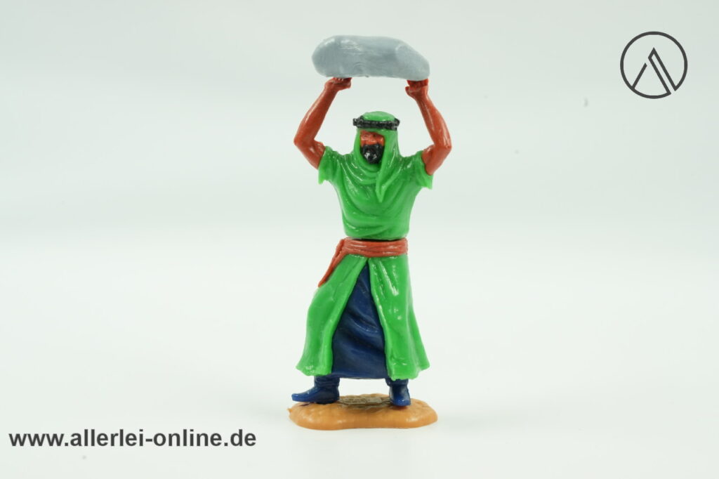 Timpo Toys Araber | Araber mit Stein | Vintage Timpo Toys Ltd. Steckfigur