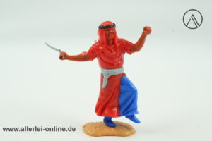 Timpo Toys Araber | Araber mit Säbel rot | Vintage Timpo Toys Steckfigur