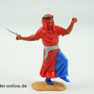 Timpo Toys Araber | Araber mit Säbel rot | Vintage Timpo Toys Steckfigur