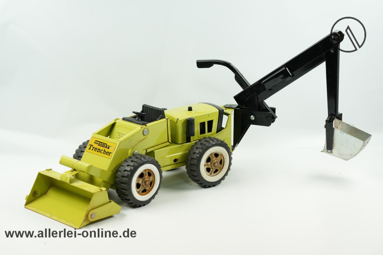 Tonka Toys Trencher - Frontlader mit Heckbagger | Vintage 60er Jahre Blechspielzeug Tonka Toys Trencher - Frontlader mit Heckbagger | Vintage 60er Jahre Blechspielzeug
