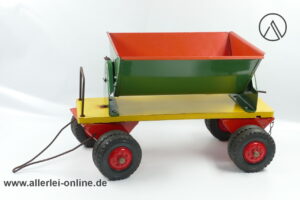 Steiff Kipplore Anhänger | Blech-Kippmuldenanhänger | Vintage 50-60er Jahre Steiff Holzspielzeug